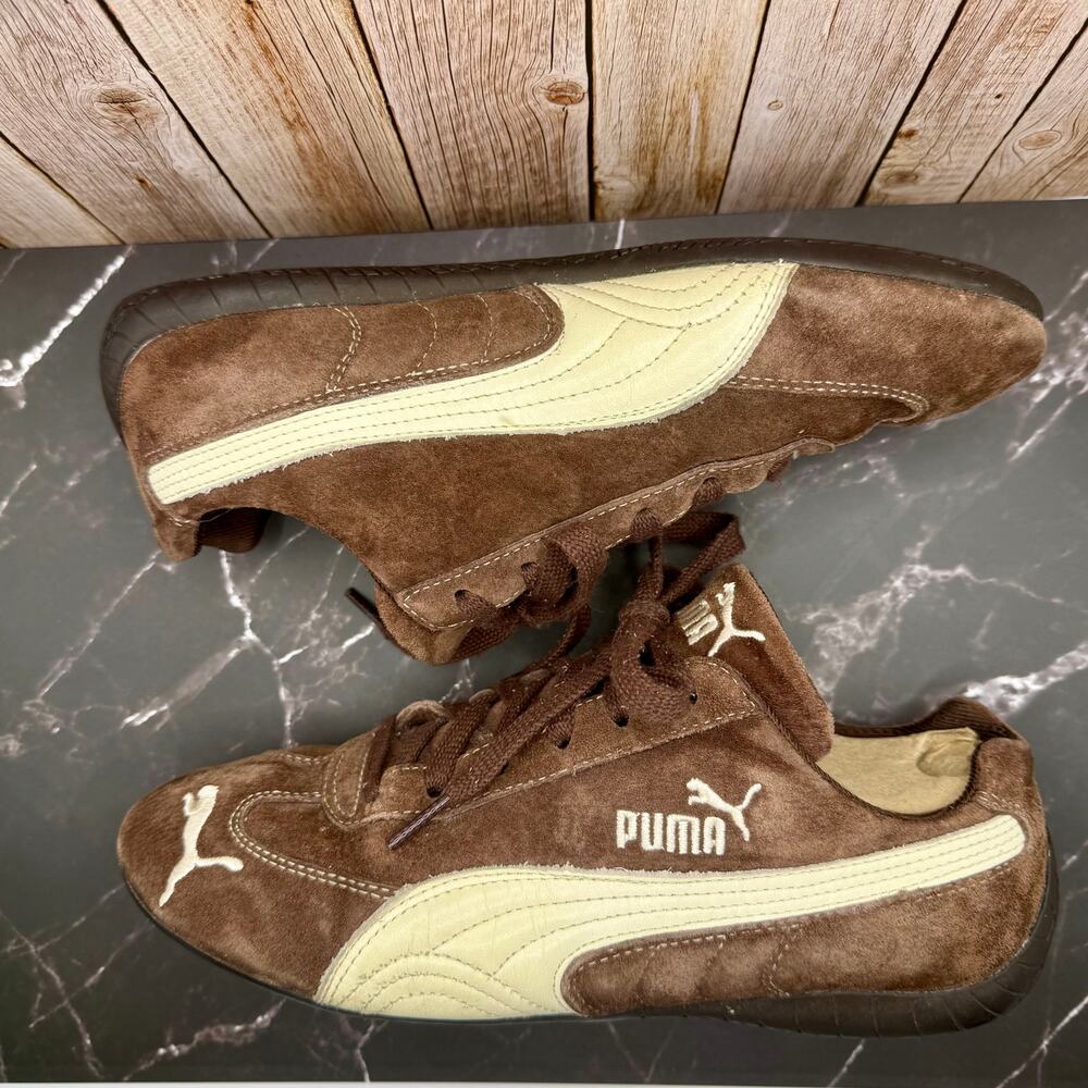 Vintage Y2K Puma Speedcat Brown Suede Driving Sneakers Women’s Size 9